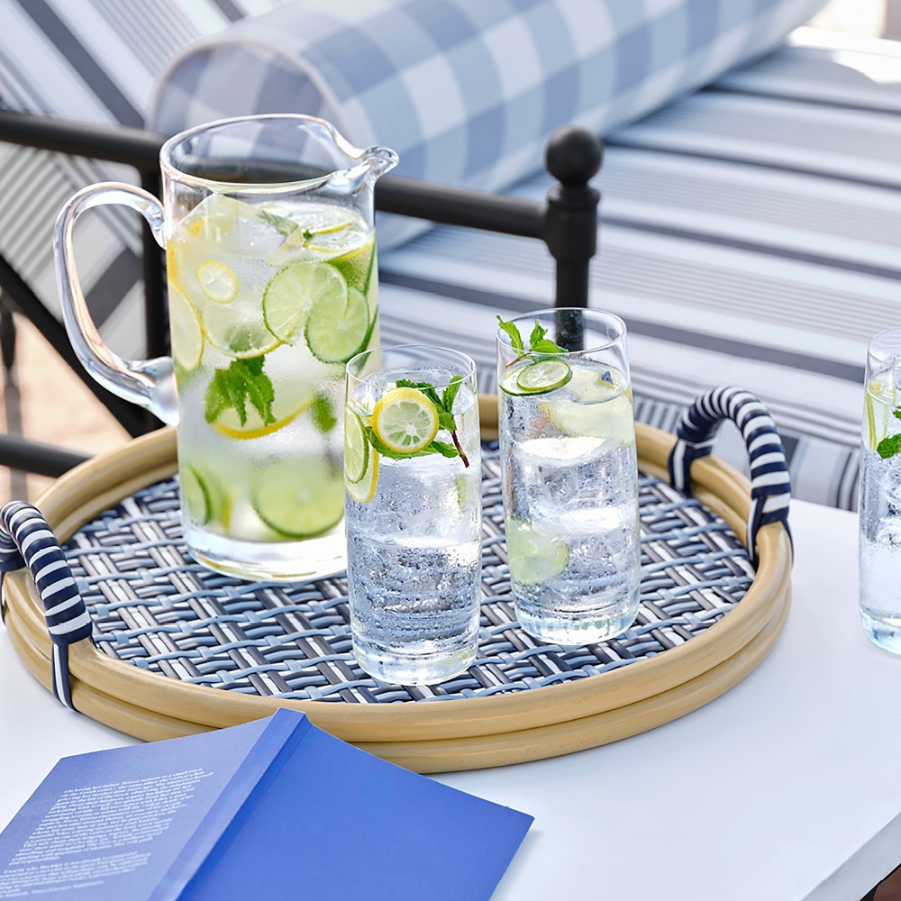 Hill House x Williams Sonoma Home Azzura Woven Tray | Williams-Sonoma