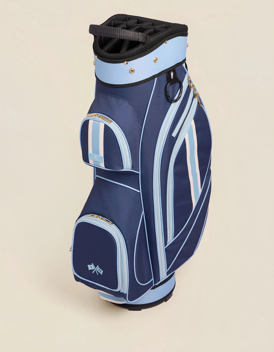 Armada Golf Cart Bag Navy Blue Stripe | Spartina 449