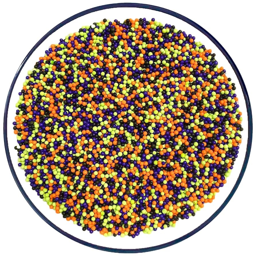 Sentovac Halloween Nonpareils Sprinkles Edible 2mm Mini Peals Sprinkle for Cake Decorating Sugar ... | Amazon (US)