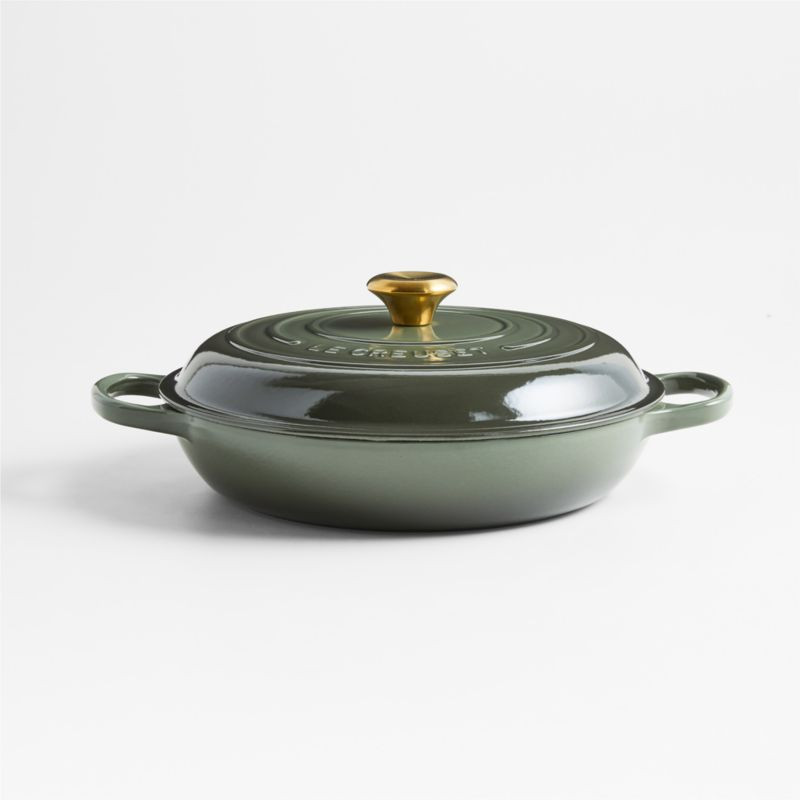 Le Creuset 3.5-Qt. Thyme Braiser + Reviews | Crate & Barrel | Crate & Barrel
