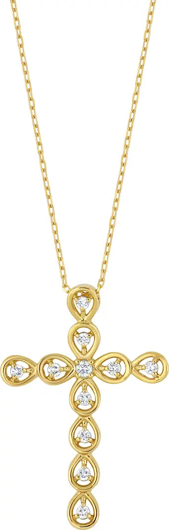 BL Icon Diamond Cross Pendant Necklace | Nordstrom