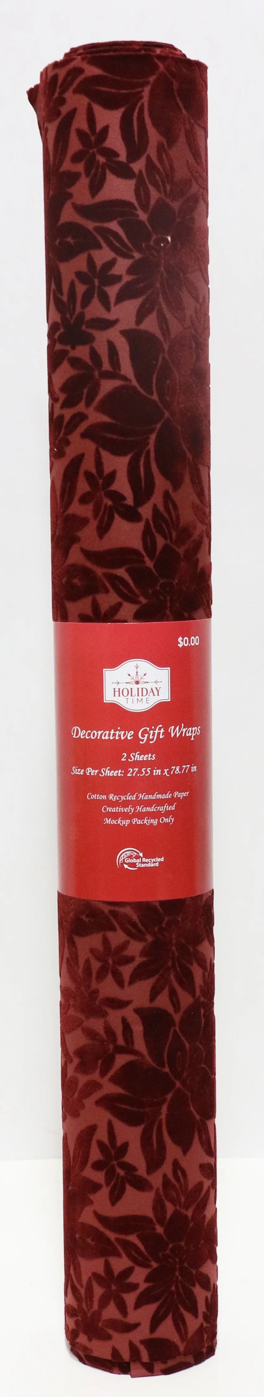 Premium 2-Pack 78 Inch Round Flake Gift Wrap Paper Rolls | Walmart (US)