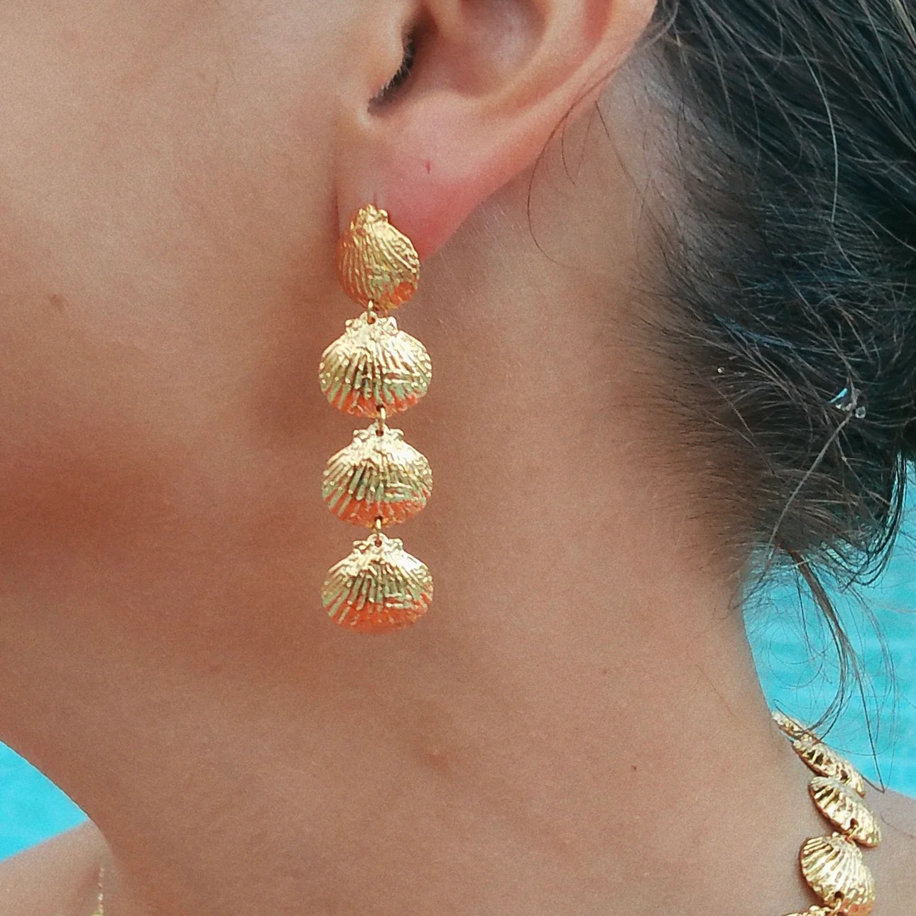 Marina Four Shell Drop Earrings | Liv Bella Vita