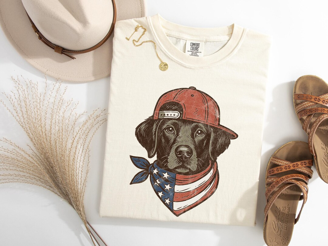 Comfort Colors® 4th of July Shirt, Patriotic Labrador Shirt, American Dog Shirt, USA Shirt, West... | Etsy (US)