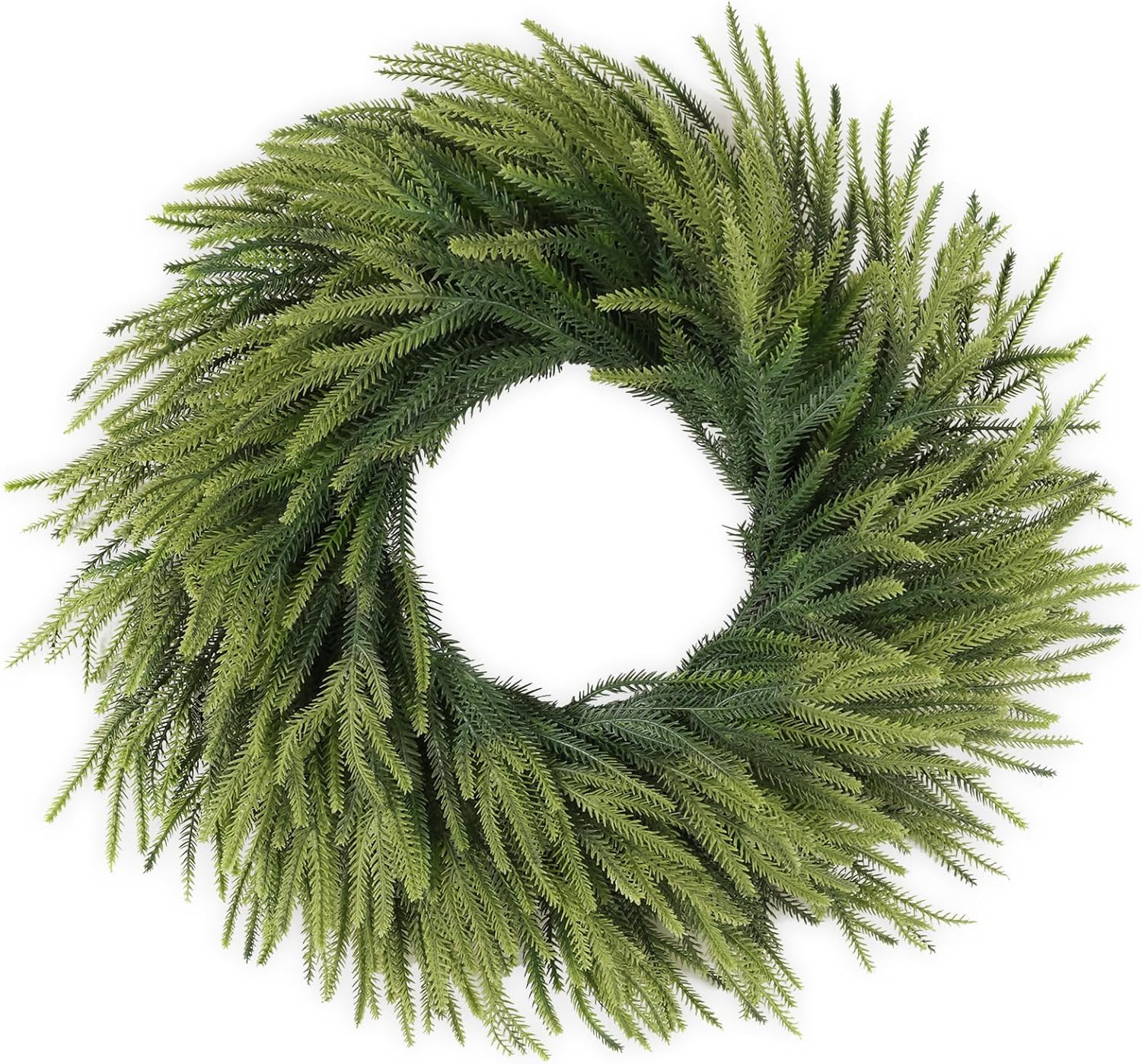 26 inch Norfolk Pine Wreath, Realistic Christmas Wreath for Front Door,Artificial Real Touch Gree... | Amazon (US)