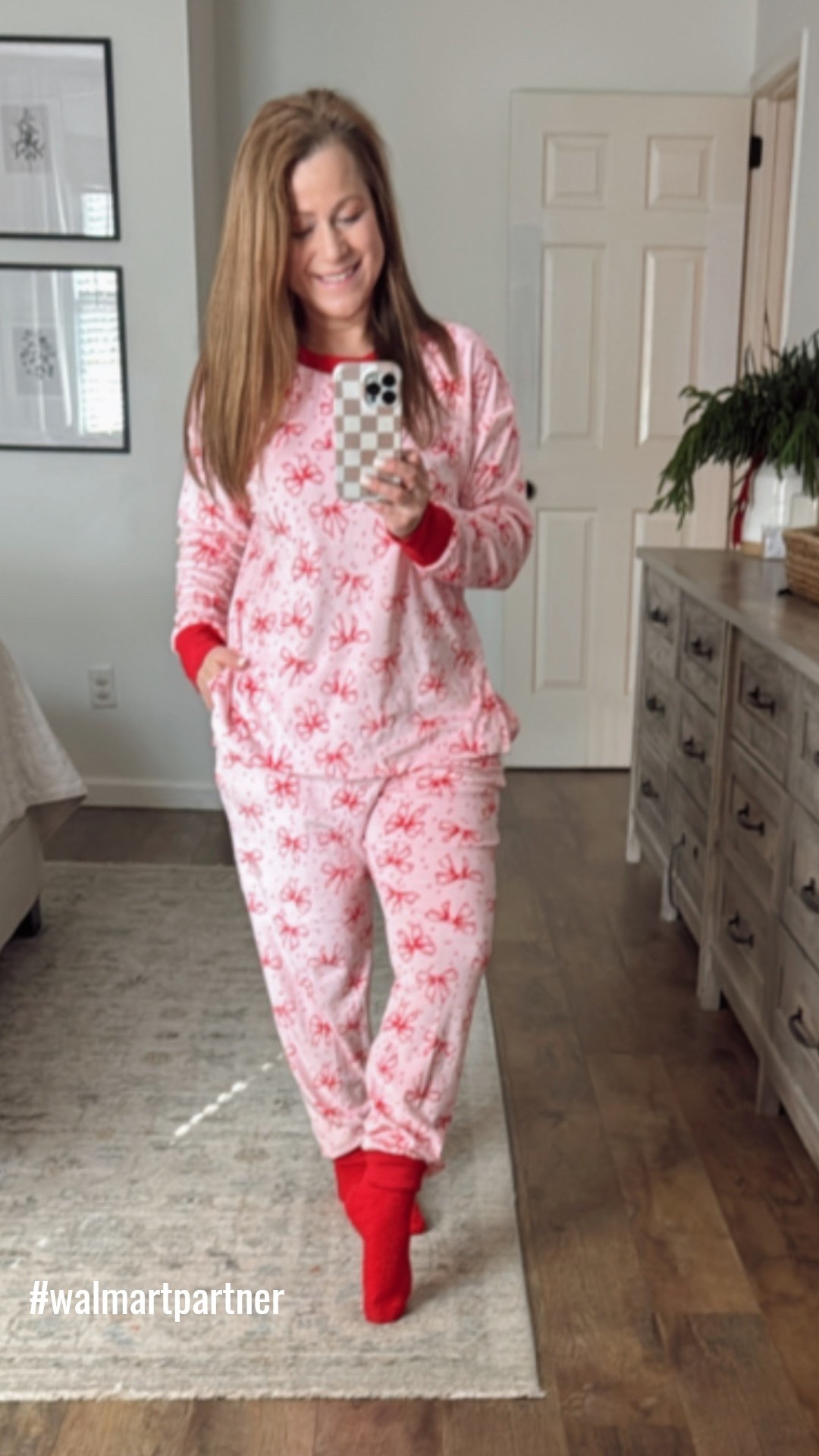 Cozy pajama set from @walmartStyle
3 piece set includes top, bottoms and socks
10 pattern choices 
Sizes: XS-3XL, I am in a small 

#walmartpartner #walmartstyle 

#LTKMidsize #LTKHoliday #LTKPetite