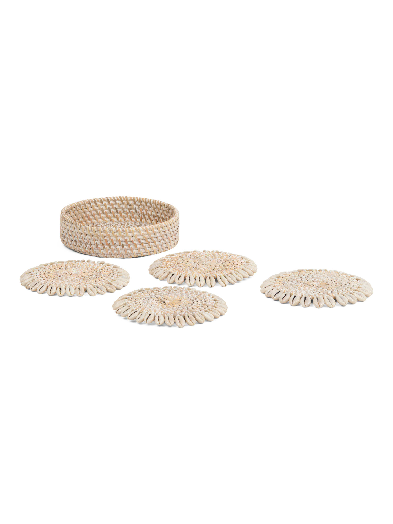 Set Of Four Capiz Coasters With Gift Box | TJ Maxx