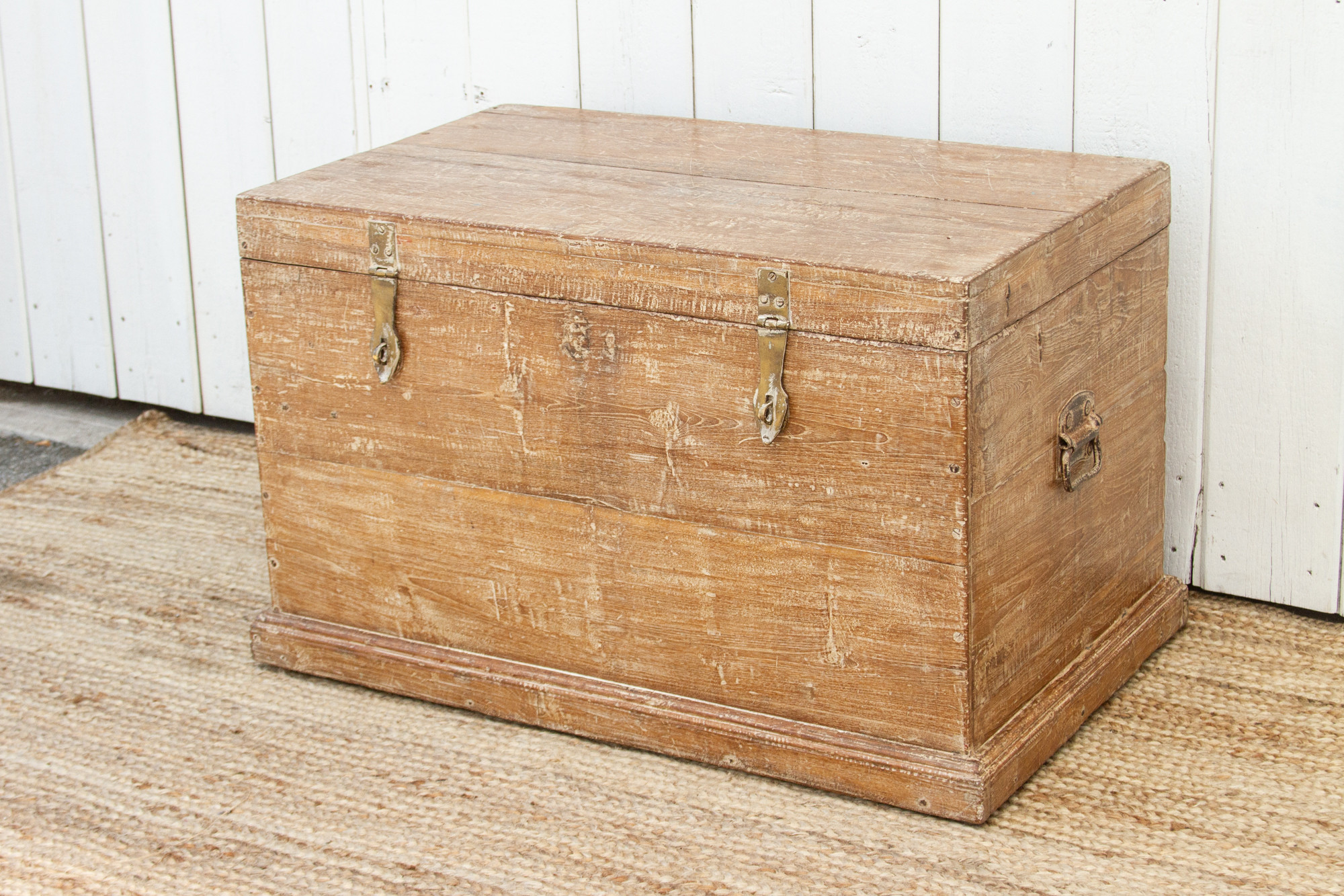 Mid-Century Whitewash Teak Trunk | One Kings Lane