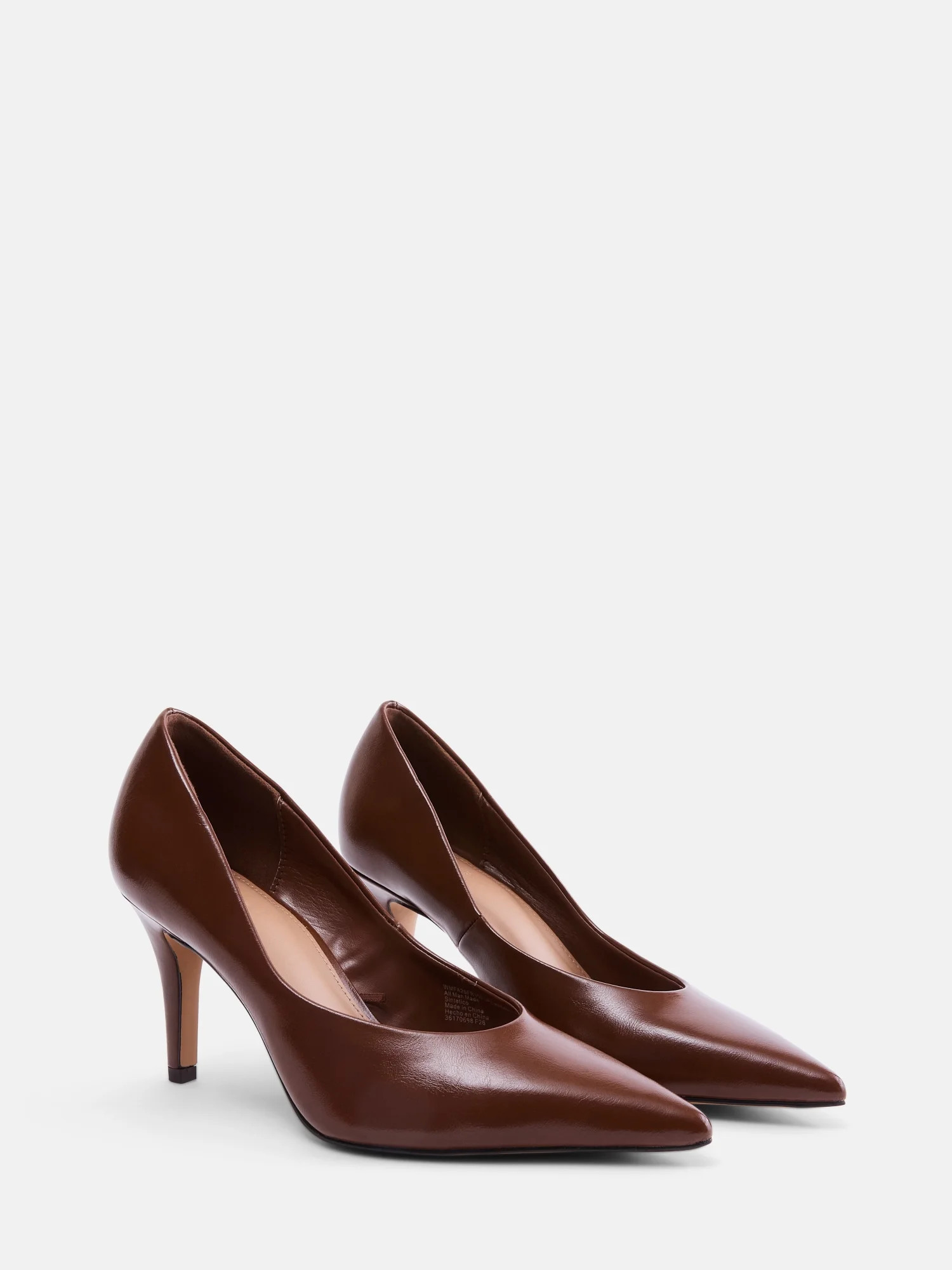Free Assembly Women's Faux Leather Pointed Toe Pumps | Walmart (US)