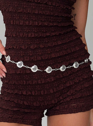 Afterglow Spiral Belt Silver | Princess Polly US