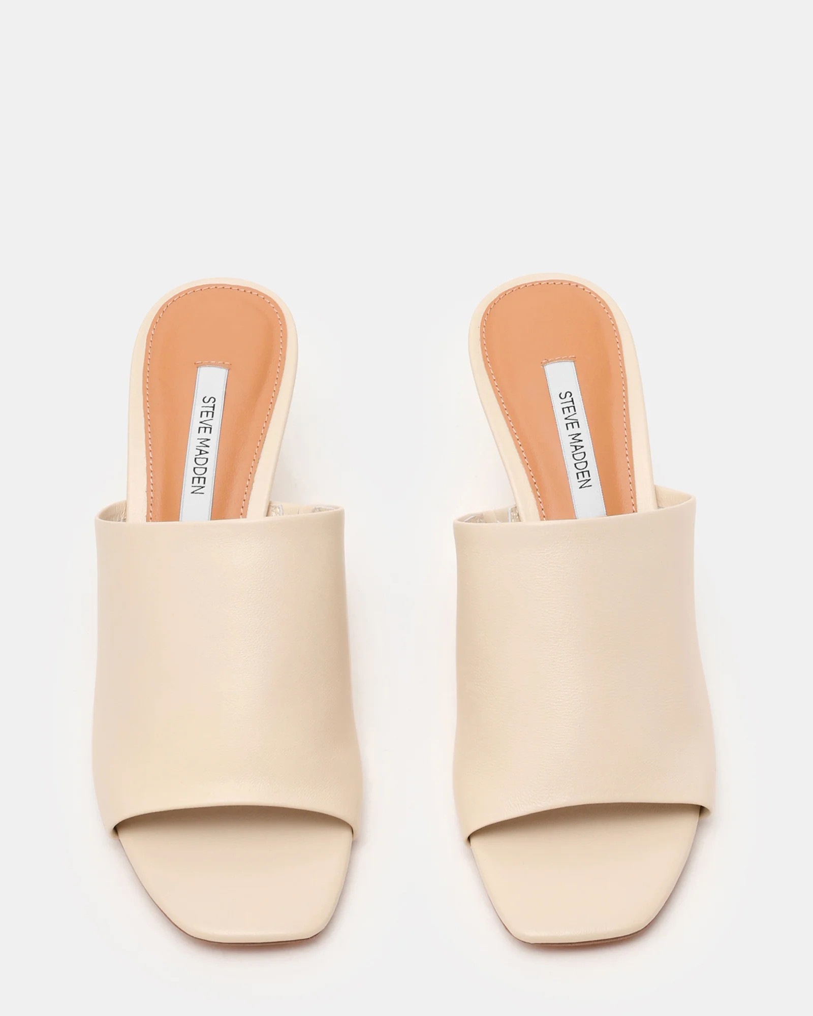 CIERA Bone Leather Square-Toe Mule Women's Kitten Heel | Steve Madden (US)