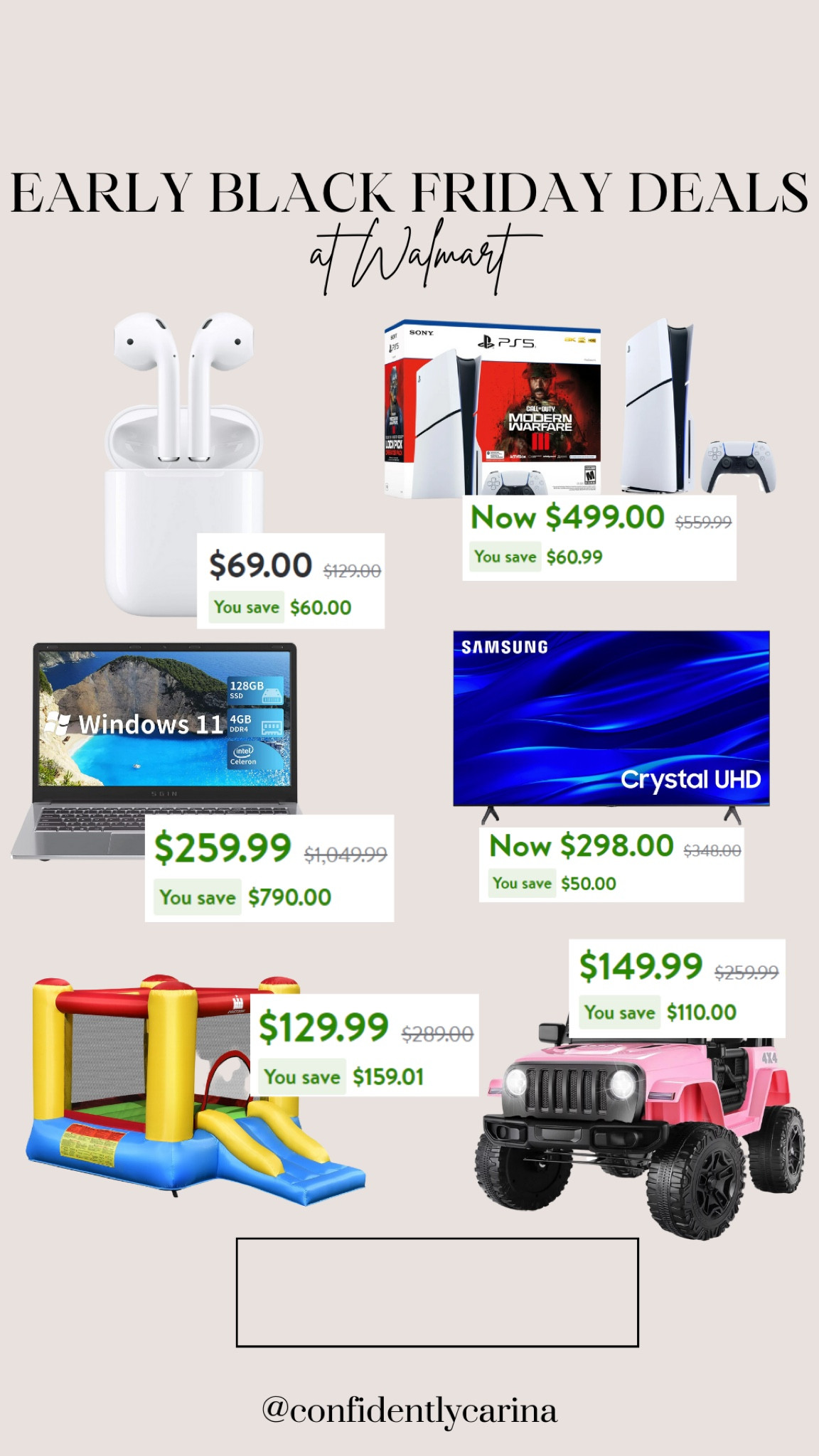 Sharing some electronic and kids deals for Walmart early Black Friday!

Black Friday deals, Walmart Black Friday, electronic deals, gift ideas, Walmart gift ideas

#LTKCyberWeek #LTKGiftGuide #LTKsalealert