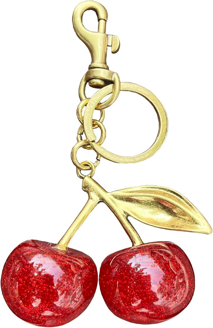 Cherry Bag Charms Keychain Purse Charm, Cute Key Chains Cherry Accessories Gifts for Women Christ... | Amazon (CA)