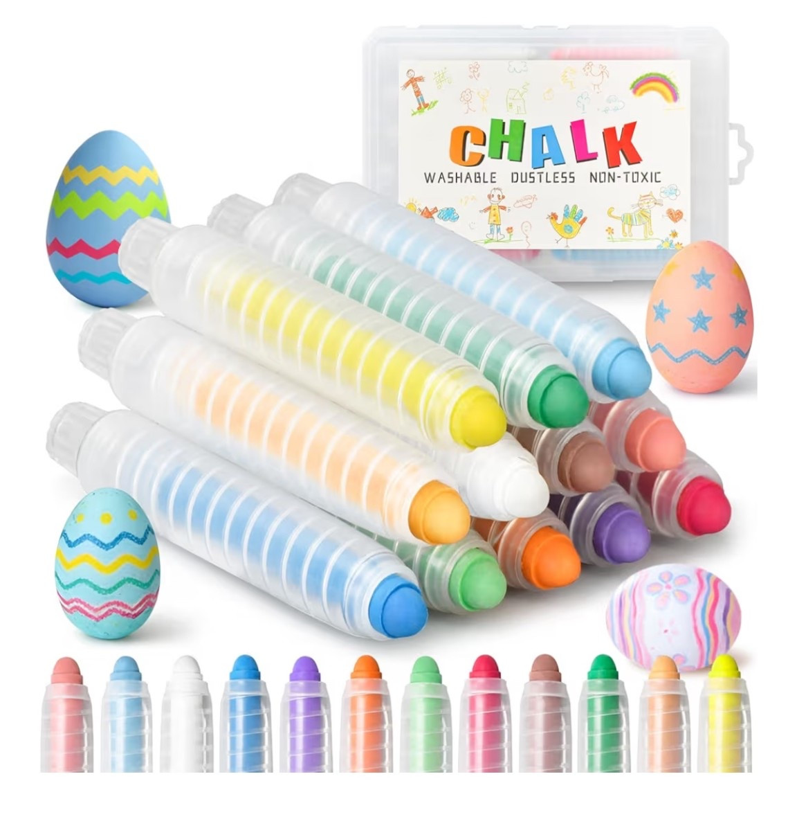 Nontoxic washable outdoor chalk comes in special container for less mess
Definitely adding this to my kids Easter basket

#LTKmomlife #LTKKids #LTKSpringSale