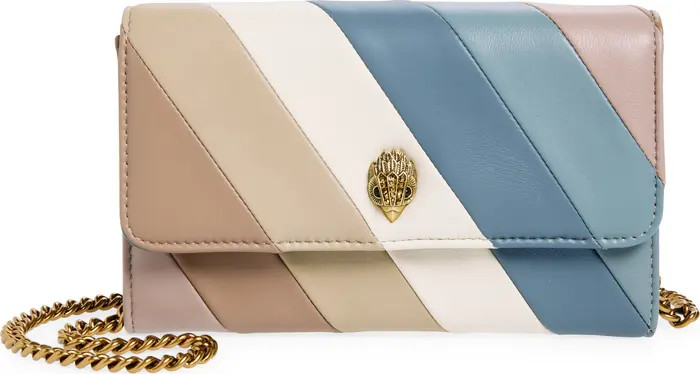 Kurt Geiger London Soho Stripe Leather Chain Wallet | Nordstrom | Nordstrom