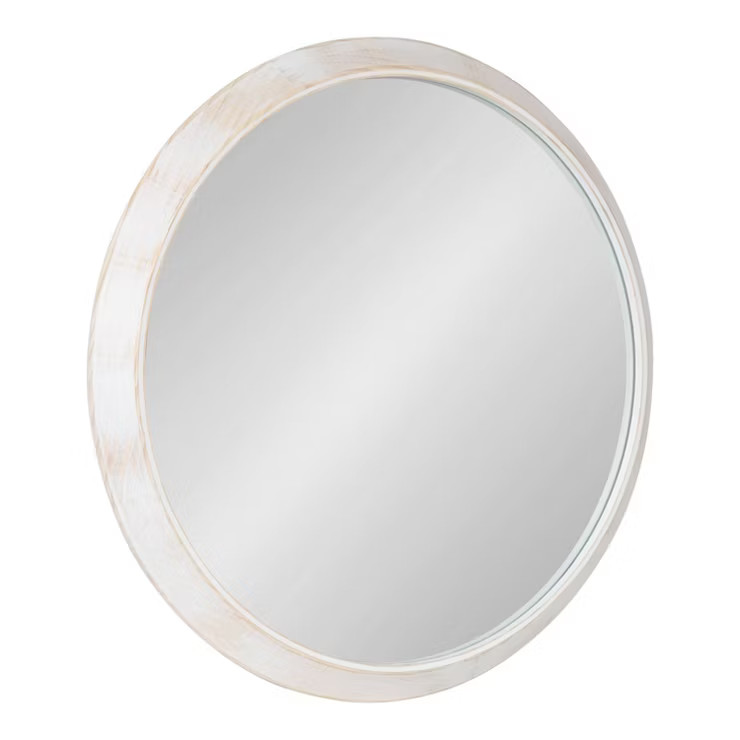 24" x 2" Uldrich Wood Framed Mirror White - Kate & Laurel All Things Decor | Target