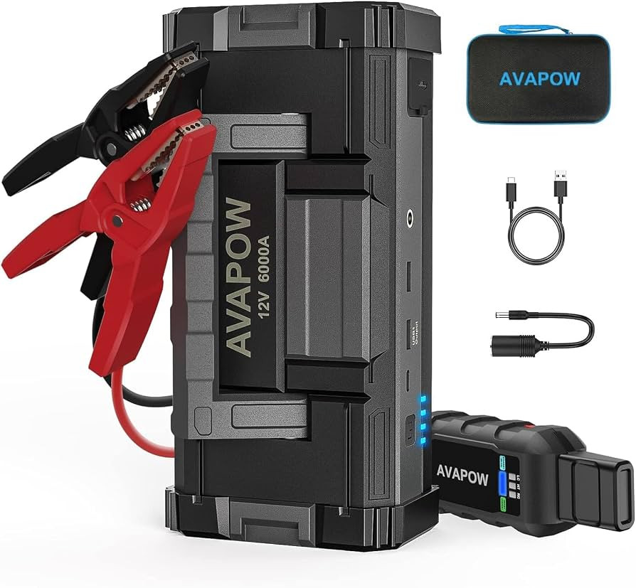 AVAPOW 6000A Car Battery Jump Starter(for All Gas or up to 12L Diesel) Powerful Car Jump Starter ... | Amazon (US)