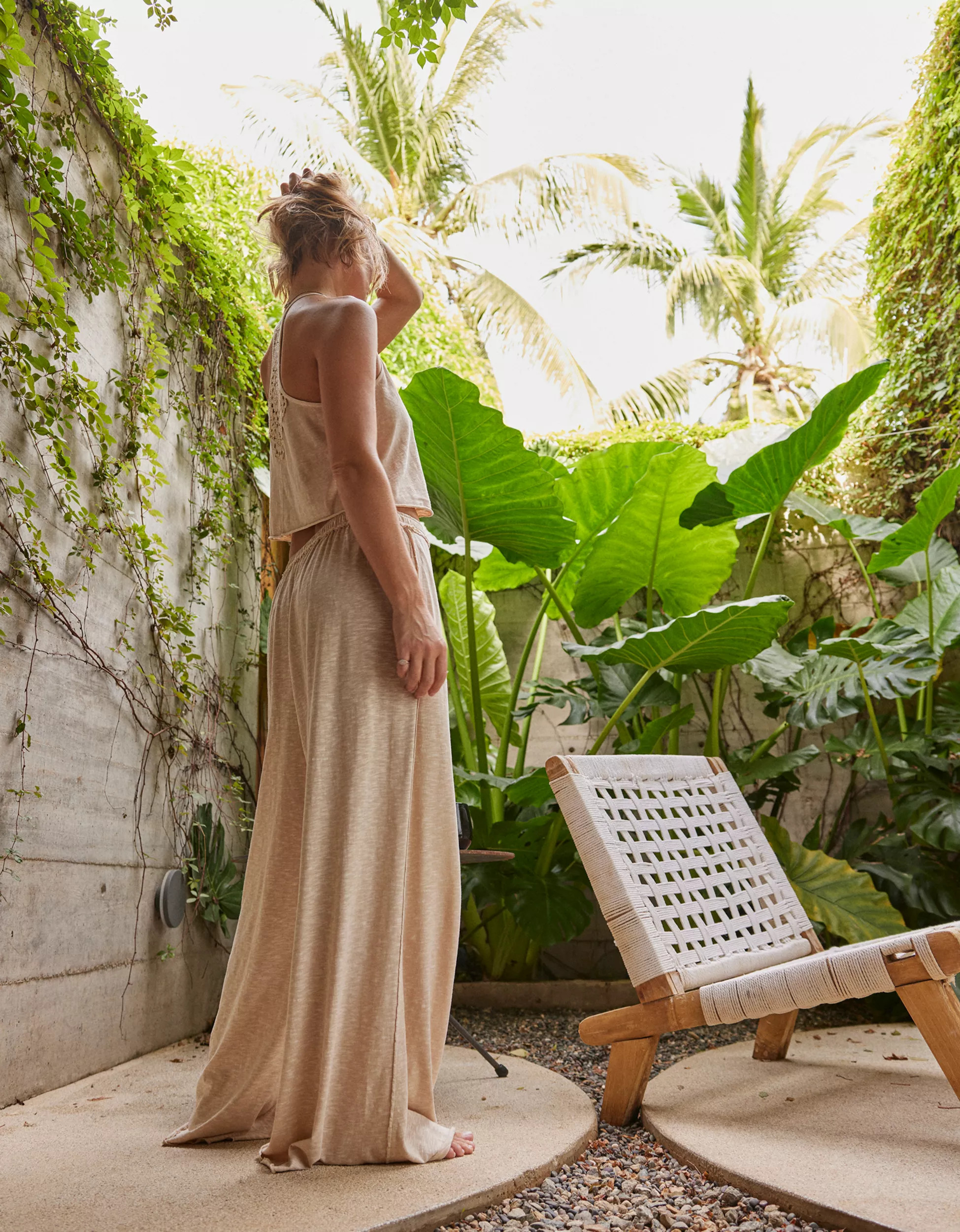 Aerie Summer House High Waisted Wide Leg Pant | Aerie