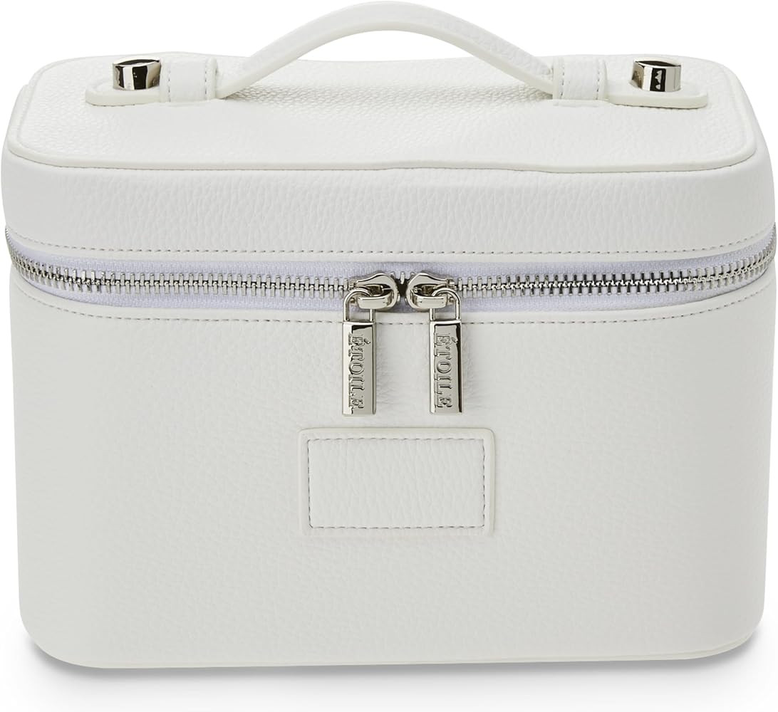 ETOILE - Mini Vanity Case Off White - Stylish Travel Makeup Bag Organizer With Removable Dividers | Amazon (US)