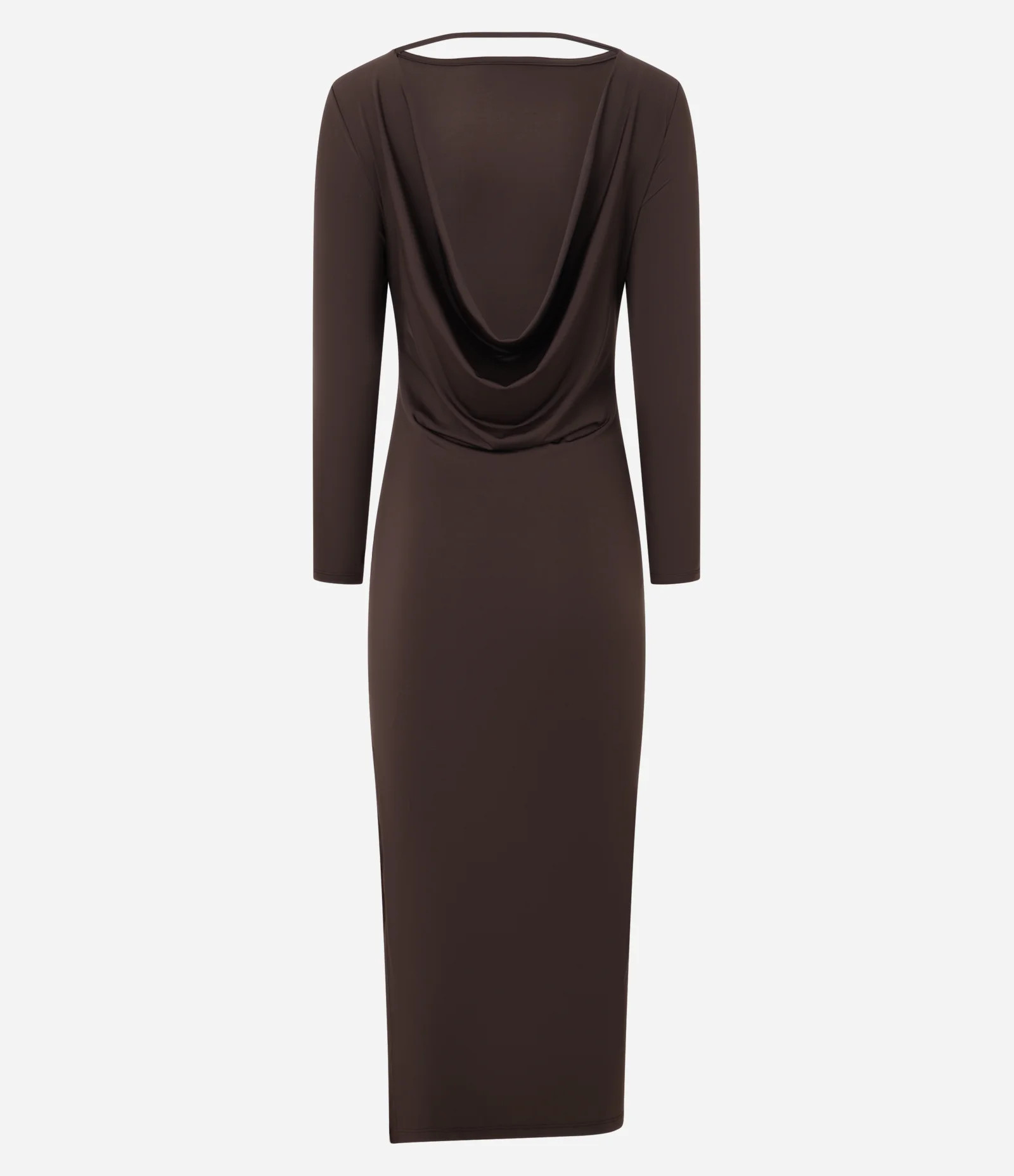 Vestido New Midi em Malha com Decote Degagê nas Costas Marrom - Lojas Renner | Renner (BR)