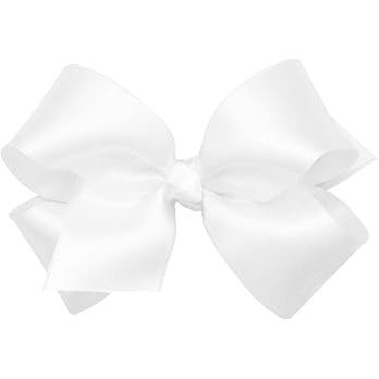 Wee Ones Baby Girls' Medium Classic French Satin Hair Bow on a WeeStay Clip w/Knot Wrap Center - ... | Amazon (US)
