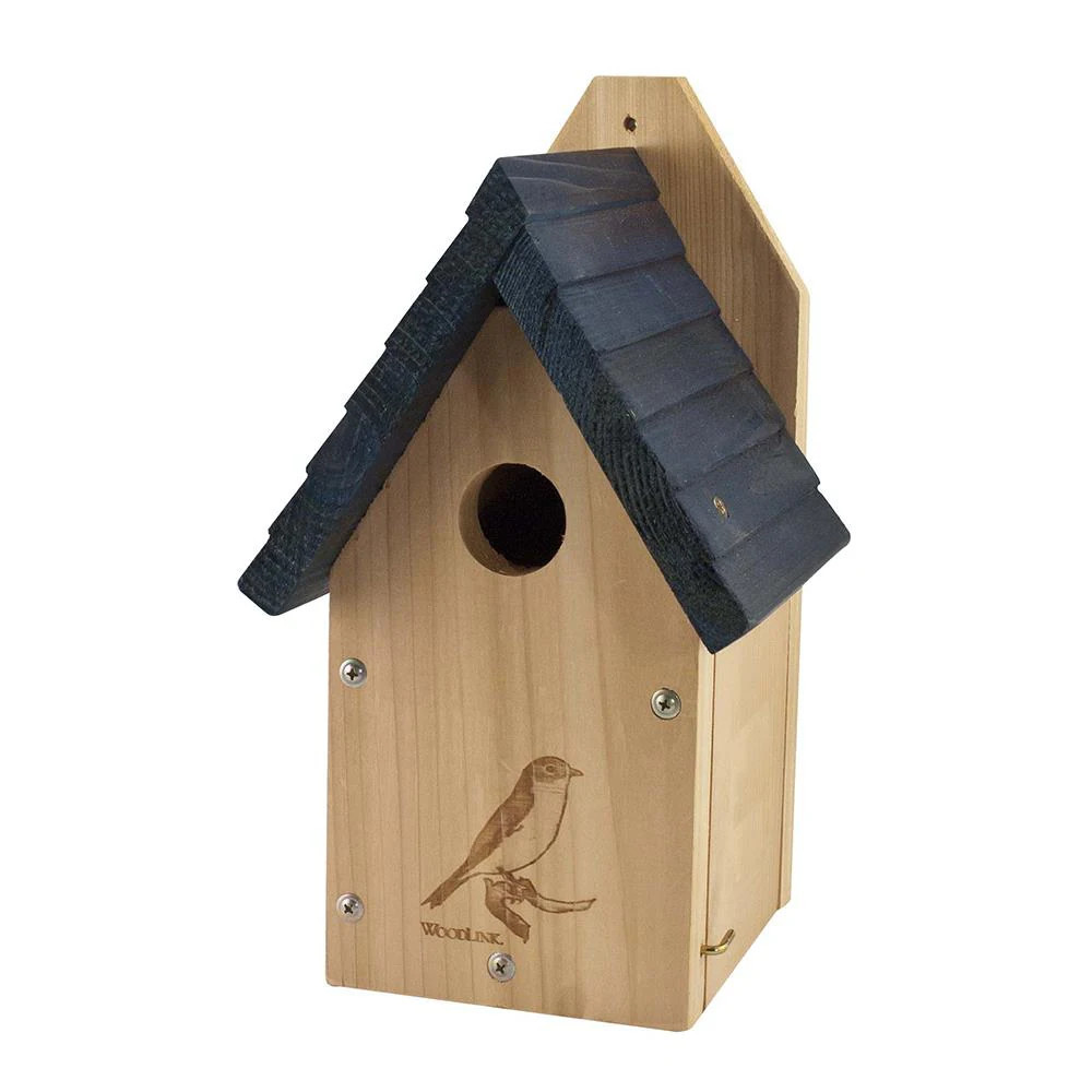 Woodlink 13-in H Tan Wood Bluebirds Nesting Box Bird House in Brown | 24303 | Lowe's