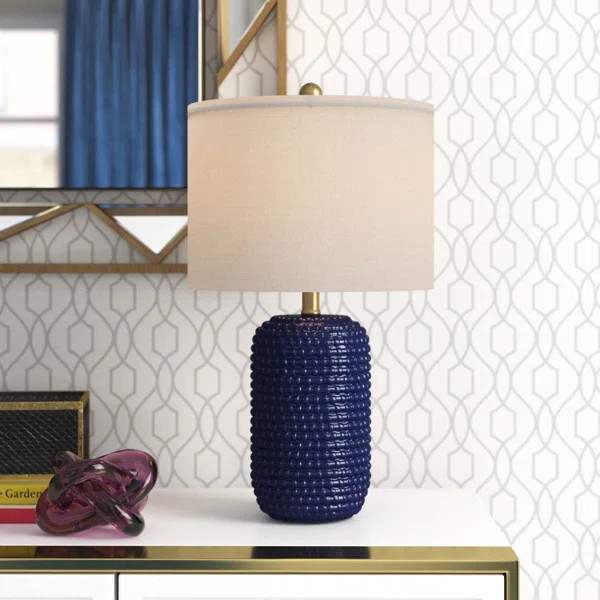 Amman 22" Navy Blue Table Lamp Set (Set of 2) | Wayfair North America