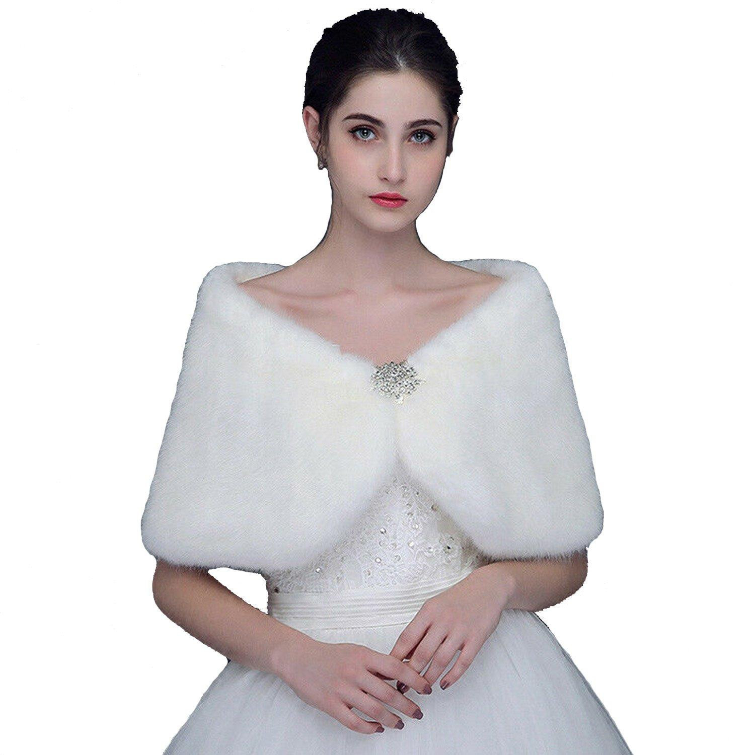 Bridal Bridesmaid Faux Fur Bolero Shawl Shrug | Debenhams UK