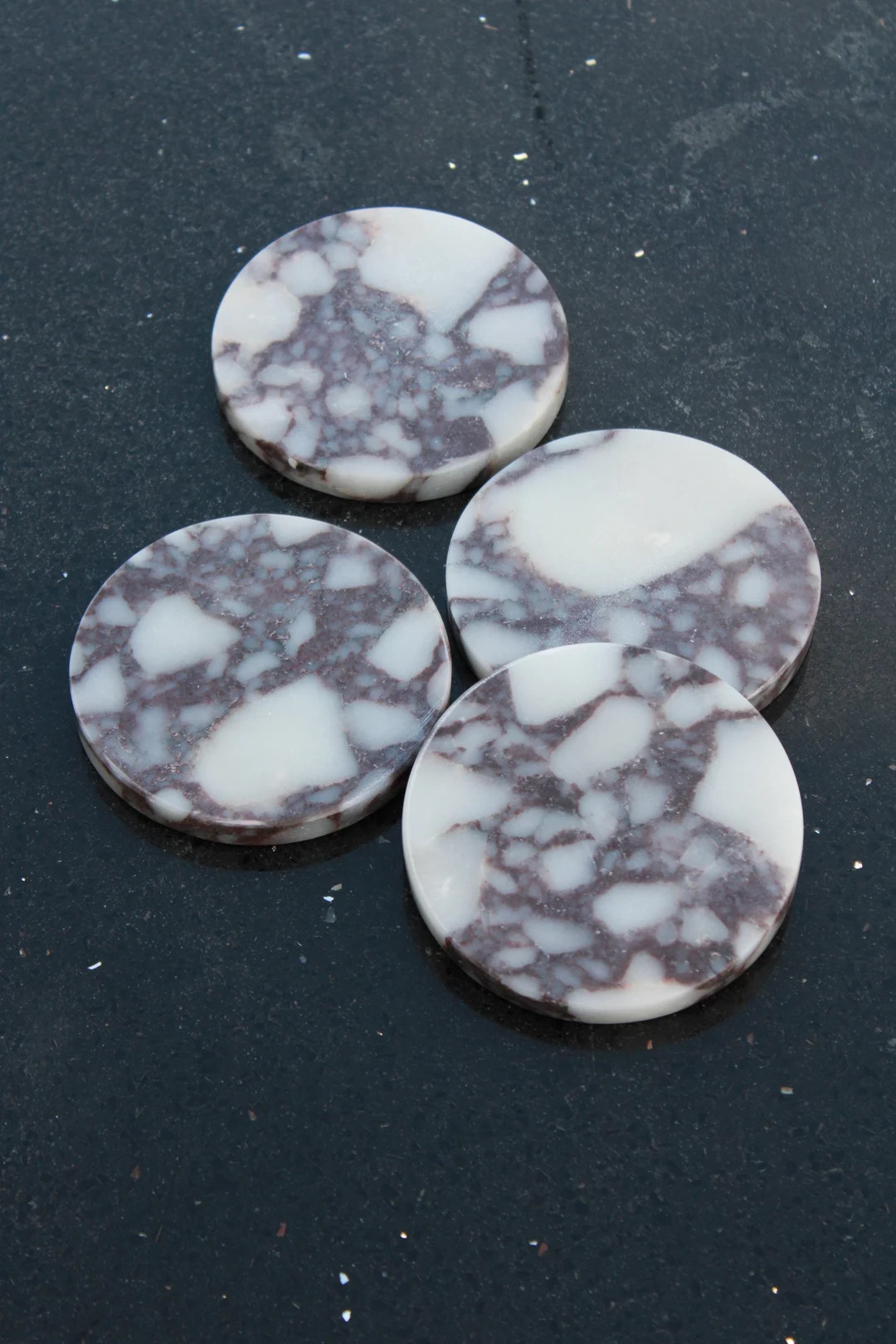 Calacatta Viola Marble Coaster Round Model Handmade Freeshipping 4 Pcs - Etsy | Etsy (US)