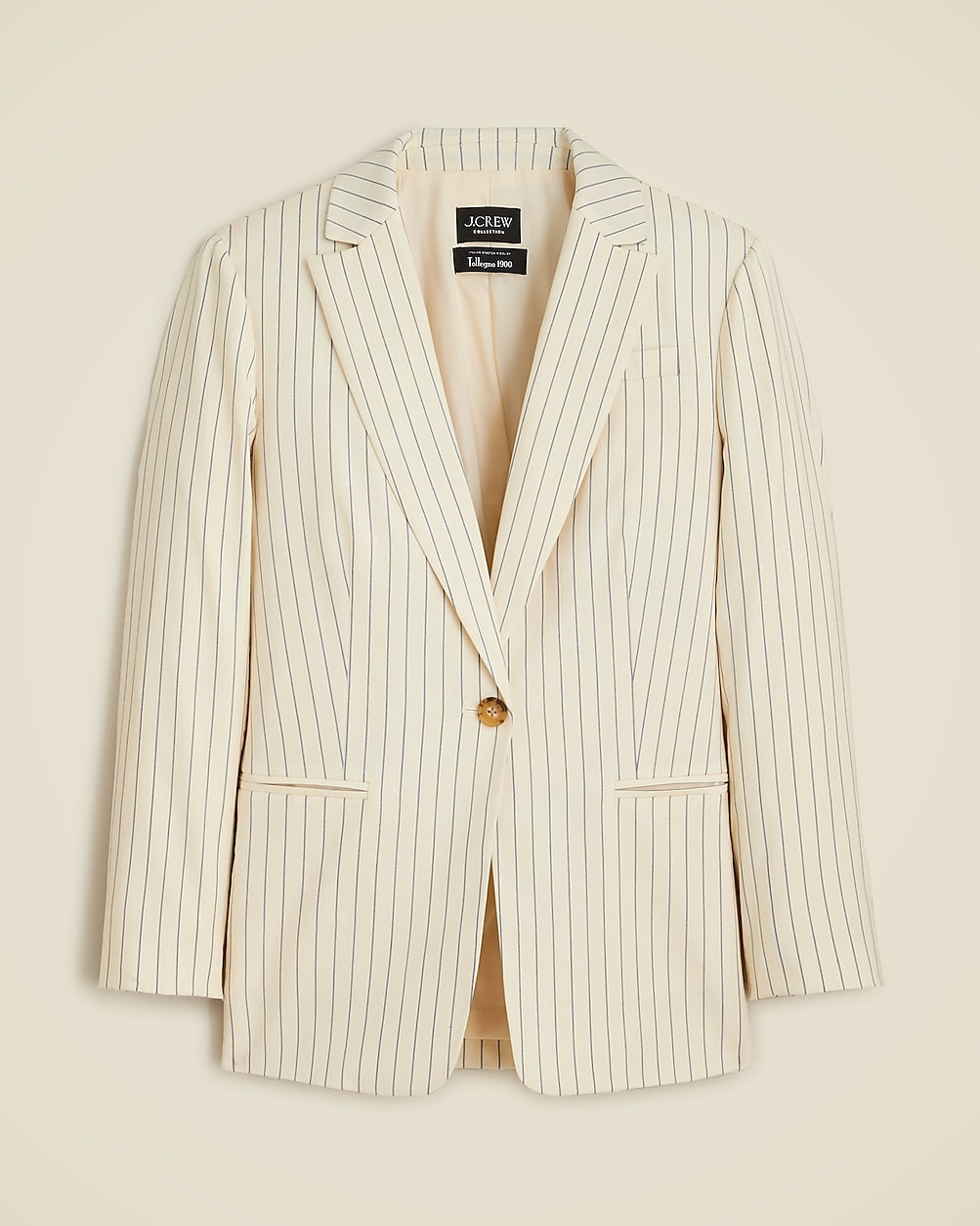 Collection classic blazer in ivory pinstripe Italian wool blend | J. Crew US