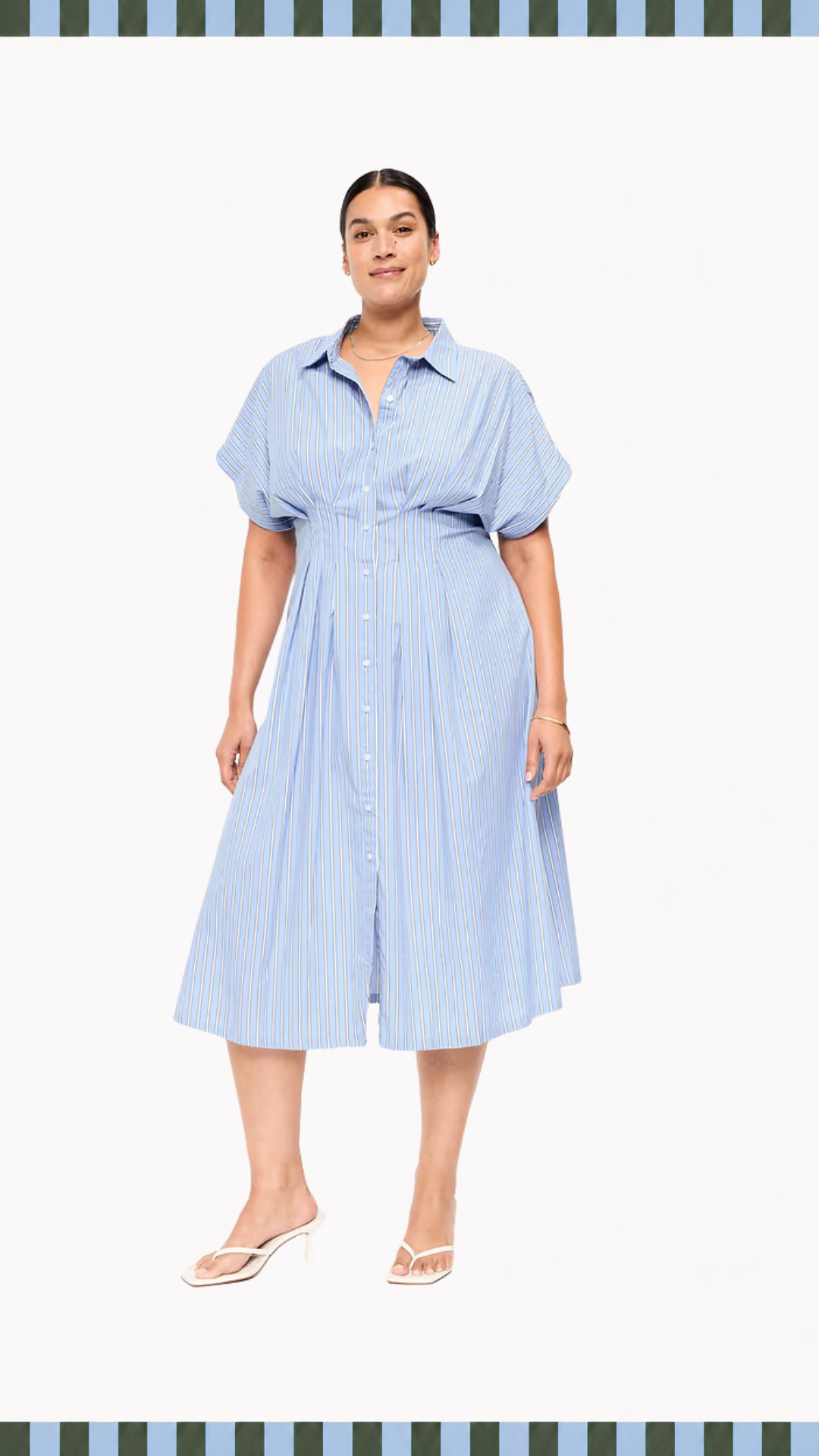 A classic for the classroom! This striped midi dress looks polished without sacrificing comfort.  

 #LTKgrwm #LTKootd