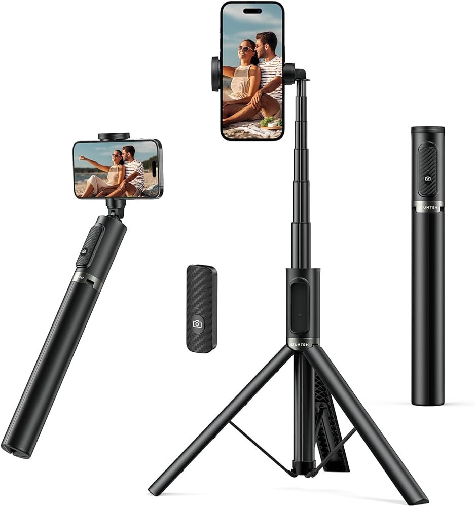 ATUMTEK 55" Selfie Stick Tripod, All-in-one Extendable Aluminum Phone Tripod with Rechargeable Bl... | Amazon (US)