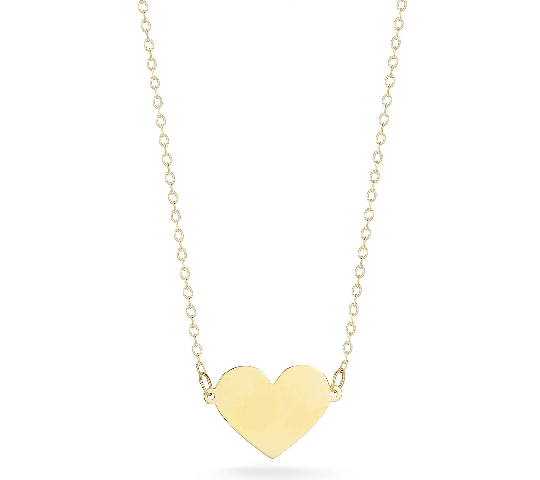 Italian Gold Heart Necklace, 14K | QVC
