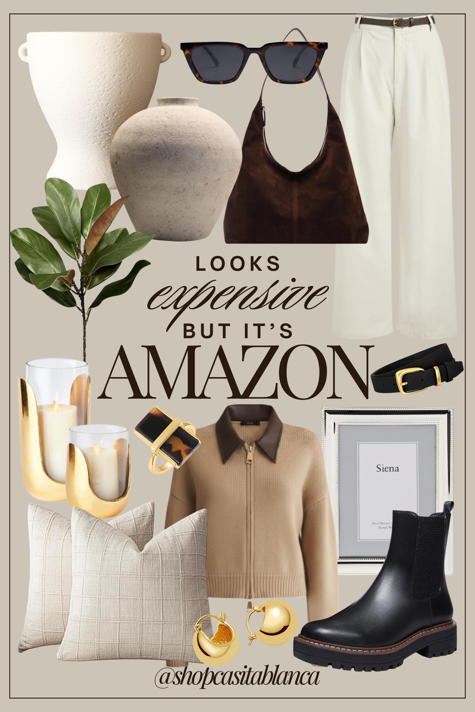 ✨ Looks expensive, but it’s Amazon.
This board mixes elevated home accents and everyday staples that feel timeless and thoughtfully chosen. Neutral tones, warm textures, and pieces that instantly make your space (and style) feel more refined.🤍

#AmazonHome #AmazonFinds #AmazonFavorites #AmazonMostLoved #LTKHome  #LTKGiftGuide #HomeFavorites #AmazonMustHaves 

 #LTKSeasonal #LTKHome #LTKFindsUnder50