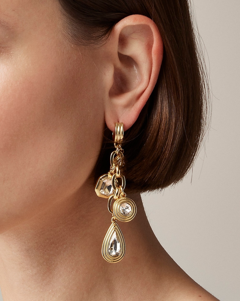 Geometric sparkle drop earrings | J. Crew US