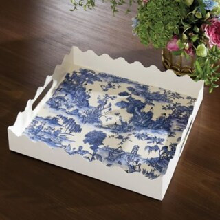 Scalloped Chinoiserie Tray | Ballard Designs, Inc.