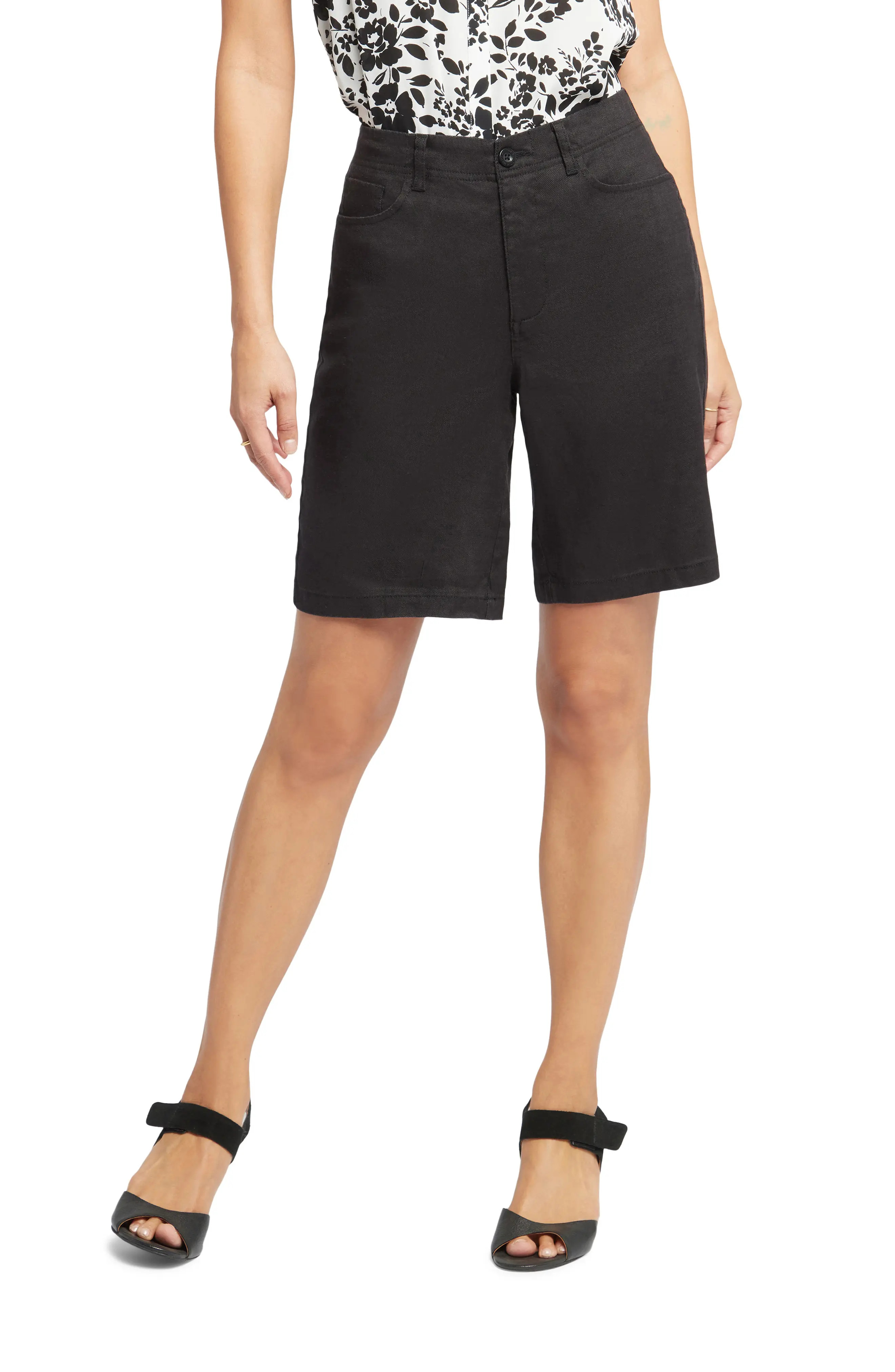 NYDJ Linen Blend Bermuda Shorts (Women) | Nordstrom | Nordstrom