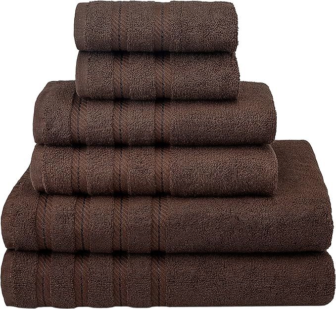 American Soft Linen 100% Turkish Carde Cotton 6 Piece Towel Set, 560 GSM Towels for Bathroom, Sup... | Amazon (US)