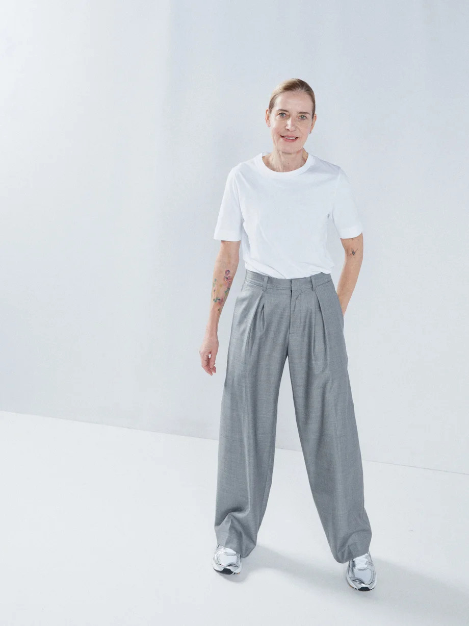 Wide-leg wool-blend trousers | Raey | Matches (UK)