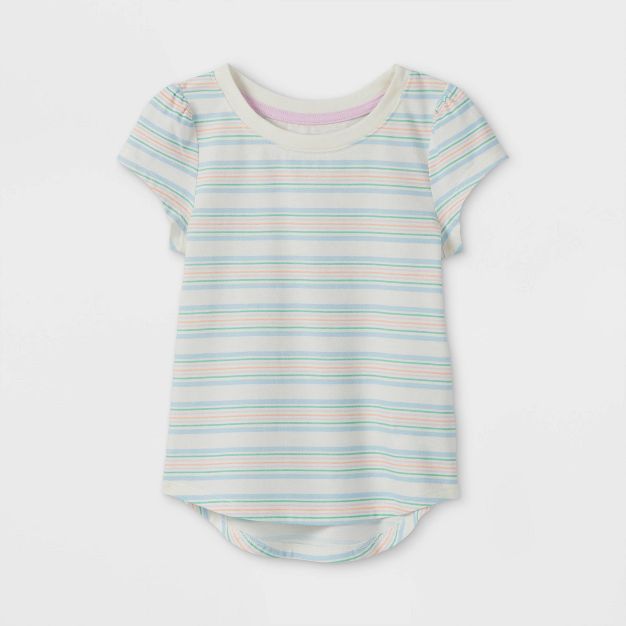 Toddler Girls' Striped Short Sleeve T-Shirt - Cat & Jack™ | Target