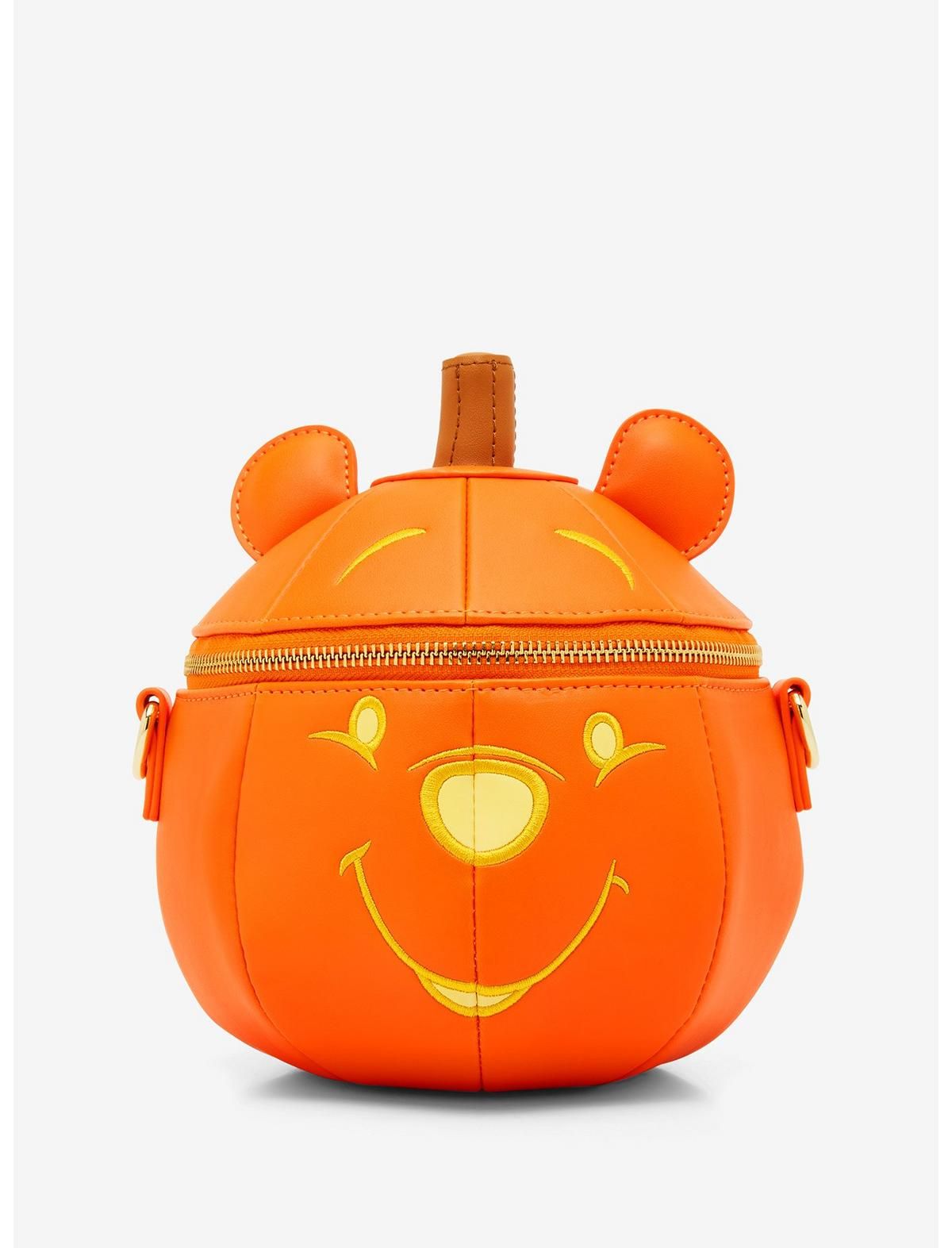 Loungefly Disney Winnie the Pooh Jack-o-Lantern Pooh Bear Figural Glow-in-the-Dark Crossbody Bag | BoxLunch