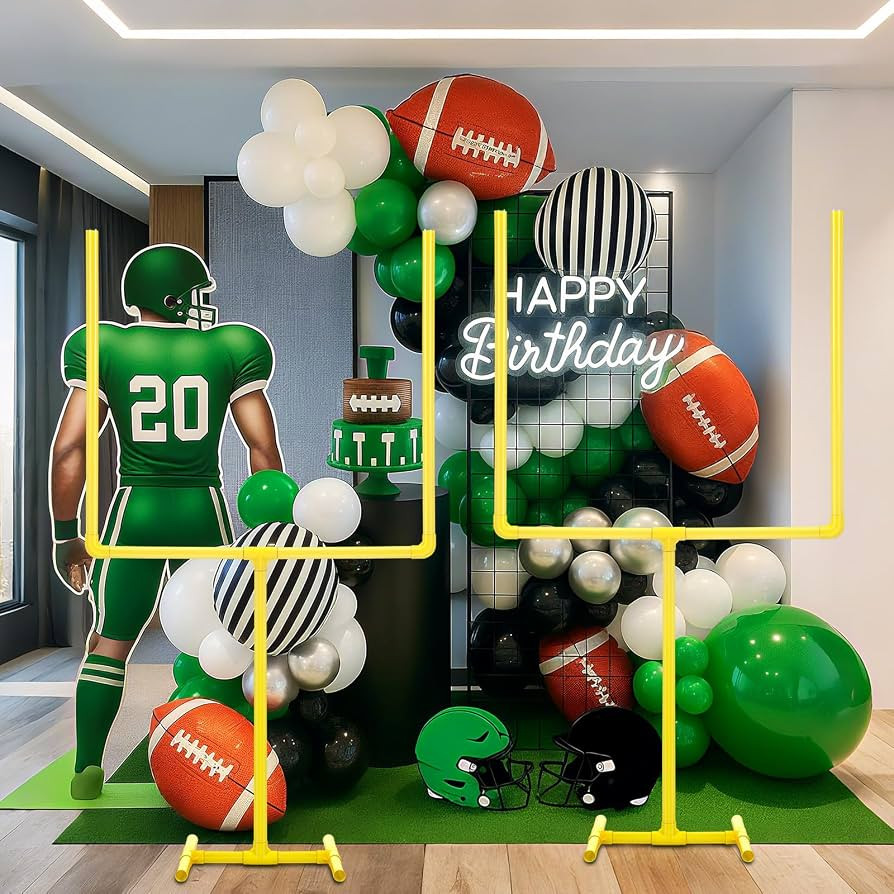 VioraWhite 2 Pcs Football Goal Post Decoration 47.24" x 23.62" Plastic | Amazon (US)