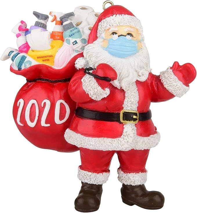 Ottawa 2020 Personalized Santa Claus Ornaments with Mask and Toilet Paper Quarantine Christmas Or... | Amazon (US)