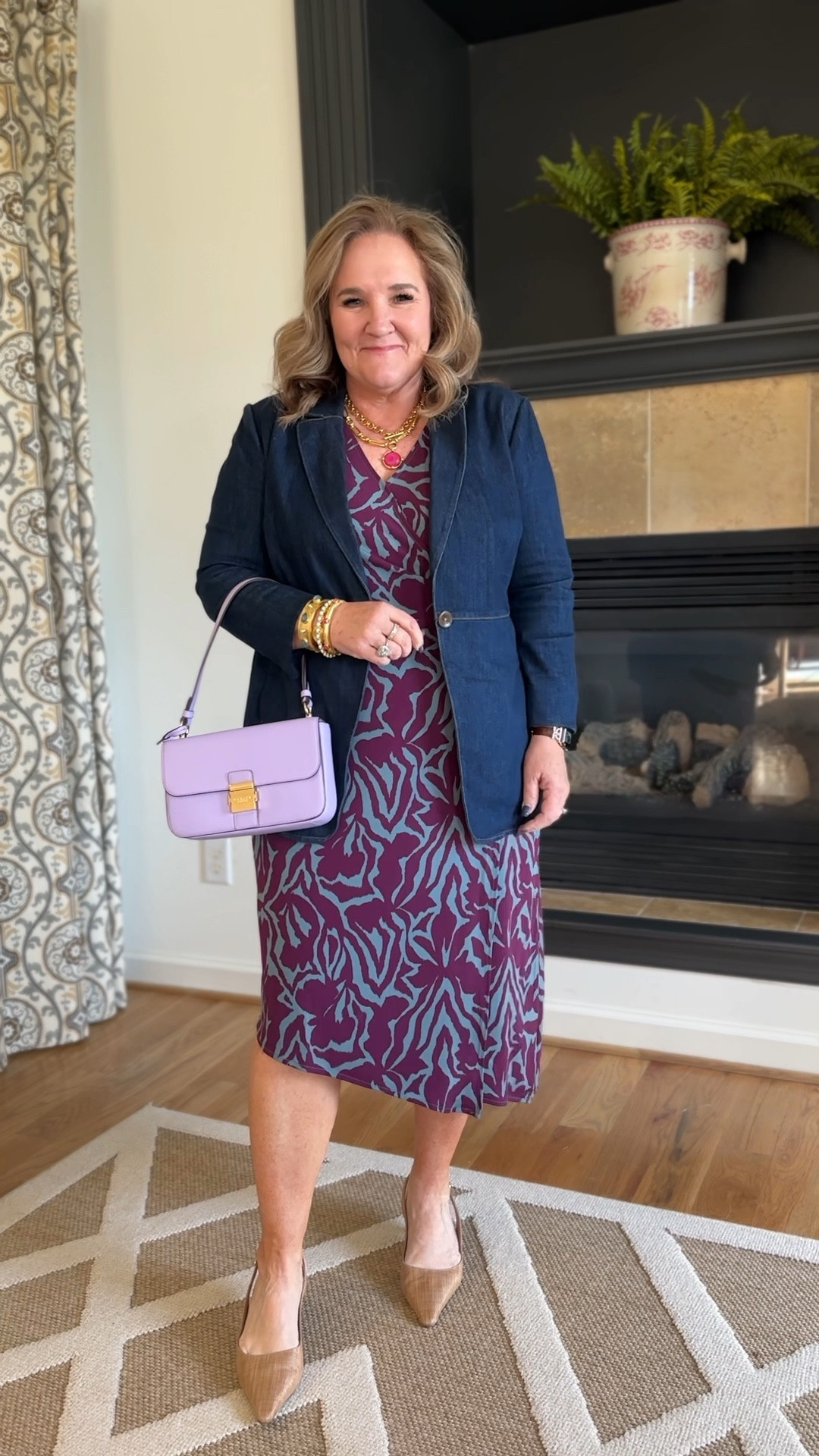 Work dress Sunday dress under $60

It’s a partial wrap dress. Adjustable buttons at waist. Wearing size large. It does run roomy. 
I am wearing shape wear. I’ll link it. Wearing an XL. 

DENIM blazer. Size 2.0. It really is a modern piece. I wear mine a lot! 

The slingbacks are must haves! Size up 1/2

#LTKfindsunder100 #LTKworkwear #LTKover40