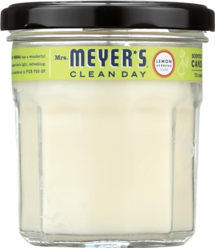 MRS. MEYER'S CLEAN DAY Lemon Verbena Soy Candle, Garden-Inspired Aromatherapy Homekeeping, 35 Hou... | Amazon (US)