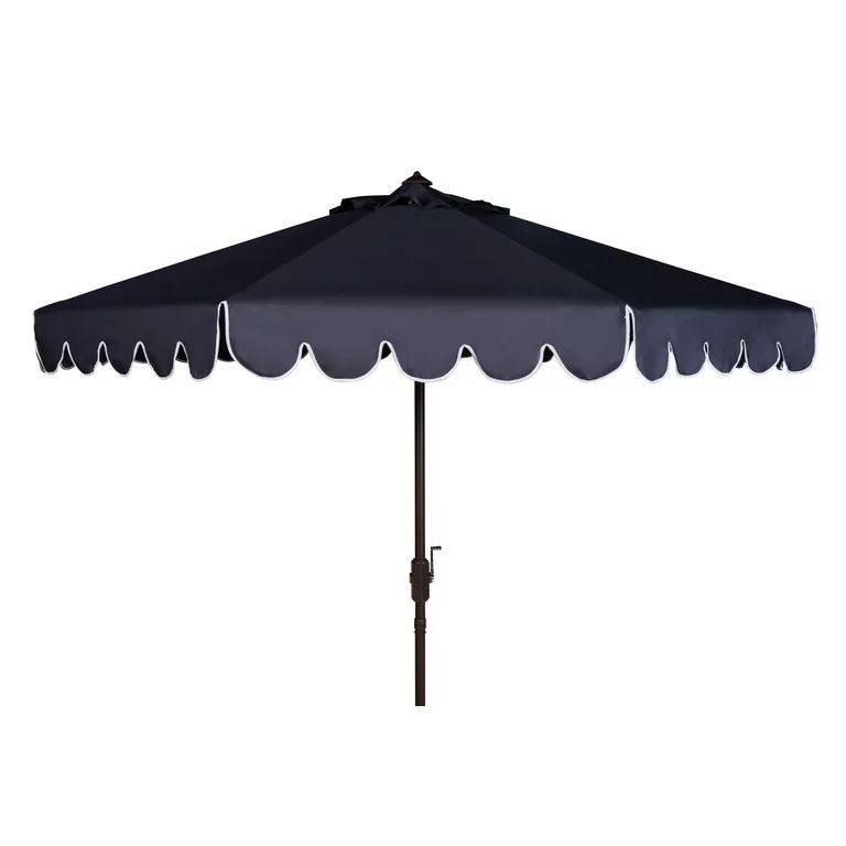 Safavieh 99" Navy and White Solid Print Octagon Market Patio Umbrella | Walmart (US)