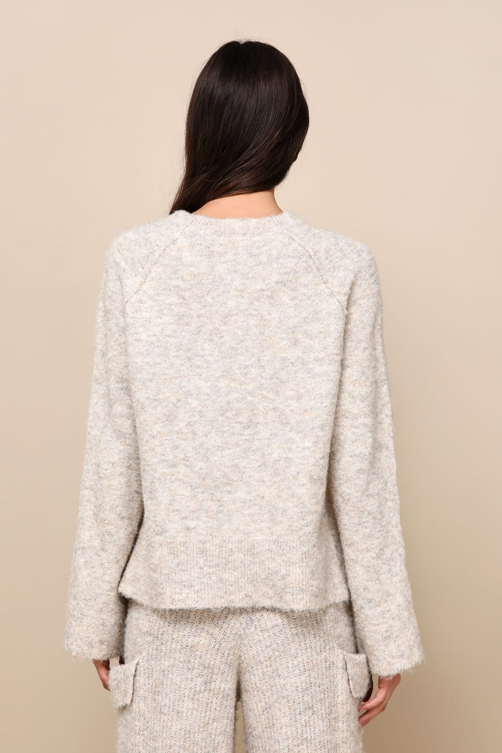 Signature Sunday Heather Beige Raglan Sleeve Pullover Sweater | Lulus