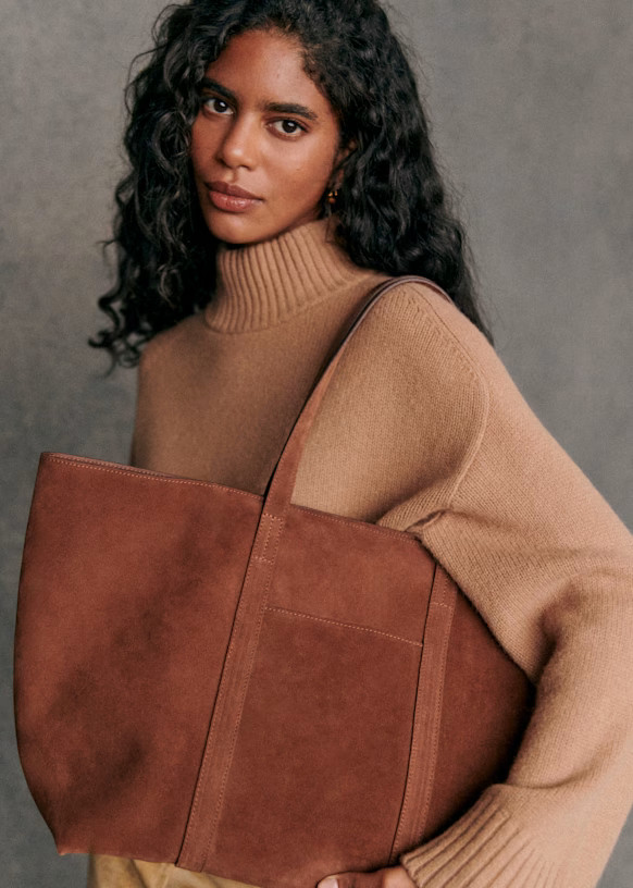 Gabin Bag - Patent Khaki  - Bovine leather - Sézane | Sezane Paris - US