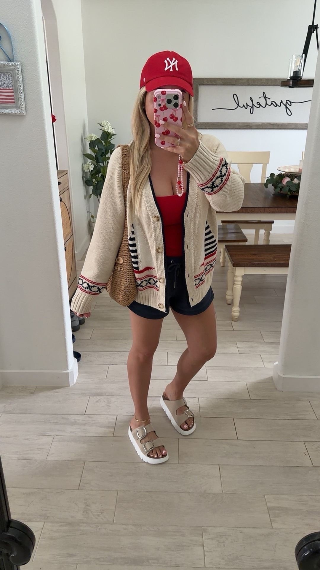 Comfy casual outfit on sale
Xs cardigan 
Small tank
Small shorts
Sandals tts

#LTKSaleAlert #LTKootd