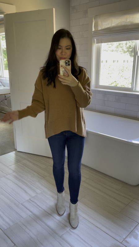 Women’s French connection Vhari Turtleneck Sweater( wearing small) with Everlane skinny jeans (wearing 27 true to size). On sale as a part of Nordstrom Anniversary Sale! 

#LTKsalealert #LTKxNSale #LTKstyletip